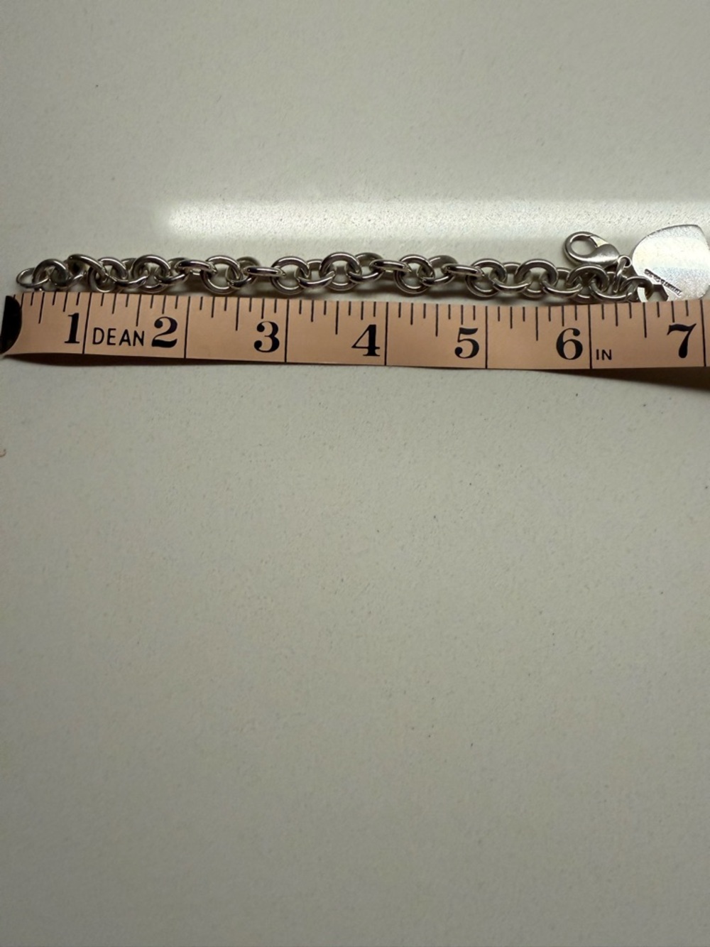 Tiffany & Co. Sterling Silver Heart Tag Bracelet with Tiffany Blue Pouch - Picture 5 of 5